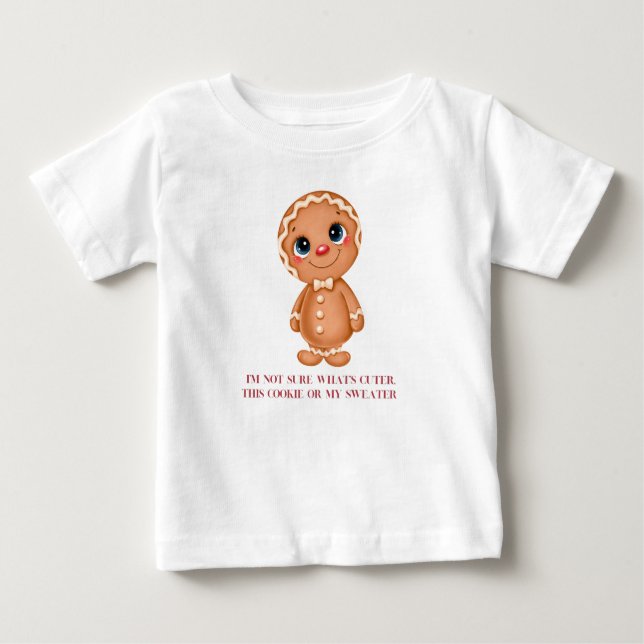 T-shirt Pour Bébé Biscuit de Noël (Devant)
