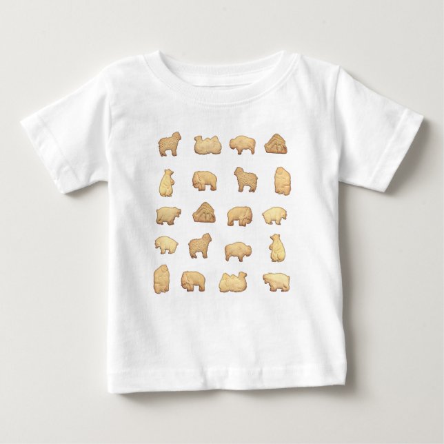 T-shirt Pour Bébé Biscuits animaux (Devant)