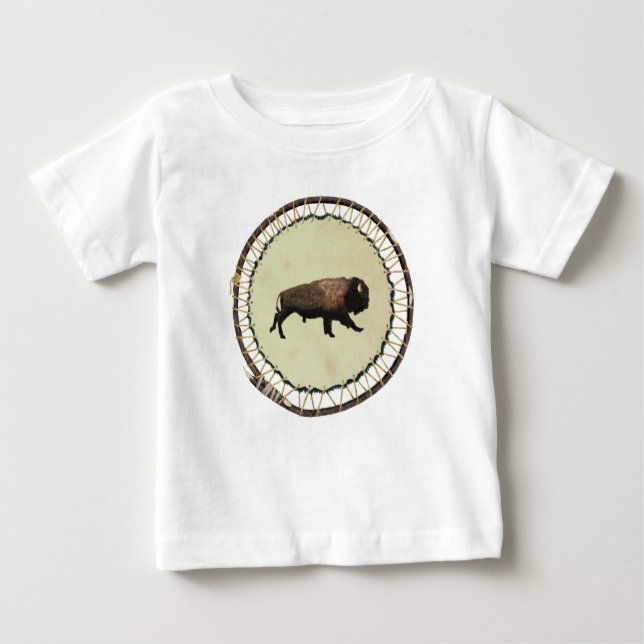 T-shirt Pour Bébé Bison galopant (Devant)