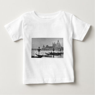 T-shirt Pour Bébé Black Blanc Grand Canal Venise Italie Voyage