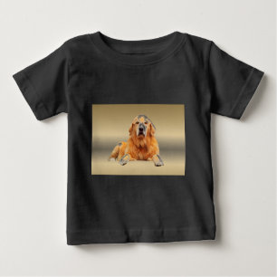 T-shirt Pour Bébé Black Labrador Dog Water Couleur Art Peinture