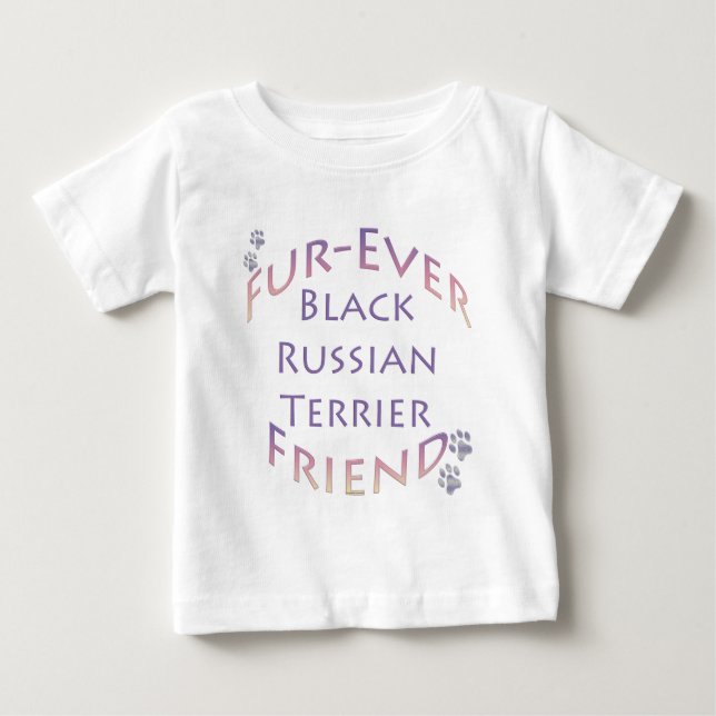 T-shirt Pour Bébé Black Russian Terrier Furever (Devant)