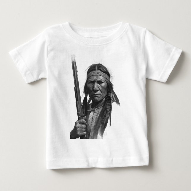 T-shirt Pour Bébé Black & White Geronimo (Devant)
