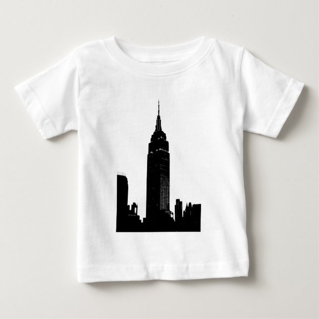 T-shirt Pour Bébé Black & White Pop Art New York (Devant)