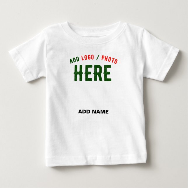 T-SHIRT POUR BÉBÉ BLANC PERSONNALISABLE MODERNE DE MARQUE VÉRIFIÉE S (Devant)