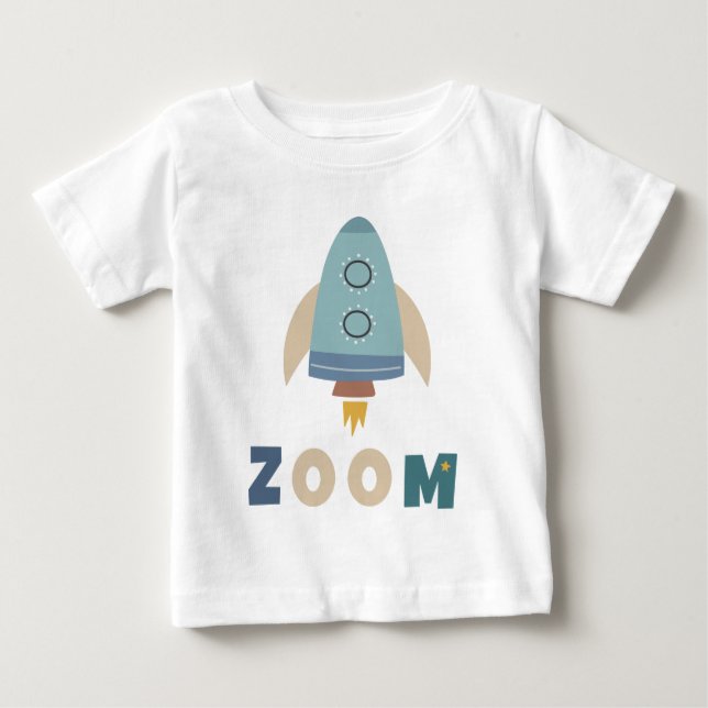 T-shirt Pour Bébé Blast Off Zoom Premier voyage autour du Soleil (Devant)
