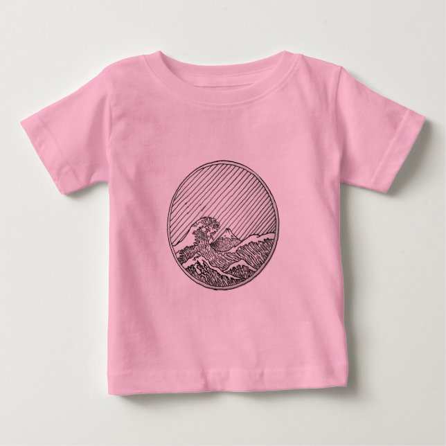 T-shirt Pour Bébé Bleu (Devant)