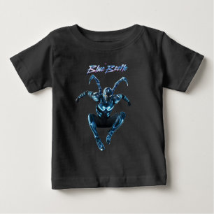 T-shirt Pour Bébé Bleu Beetle Leaping Caractère Art