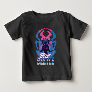 T-shirt Pour Bébé Bleu Beetle Rétrowave contre graphique
