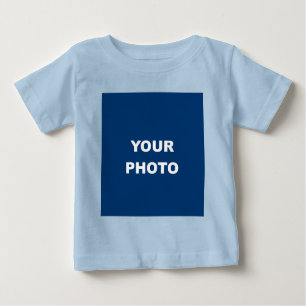 T-shirt Pour Bébé Bleu clair Ajouter votre image Photo Logo