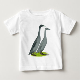 T-shirt Pour Bébé Bleu coureur canards