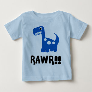 T-shirt Pour Bébé Bleu de Rawr Dino