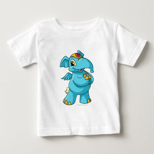 T-shirt Pour Bébé Bleu d'Elephante (Devant)