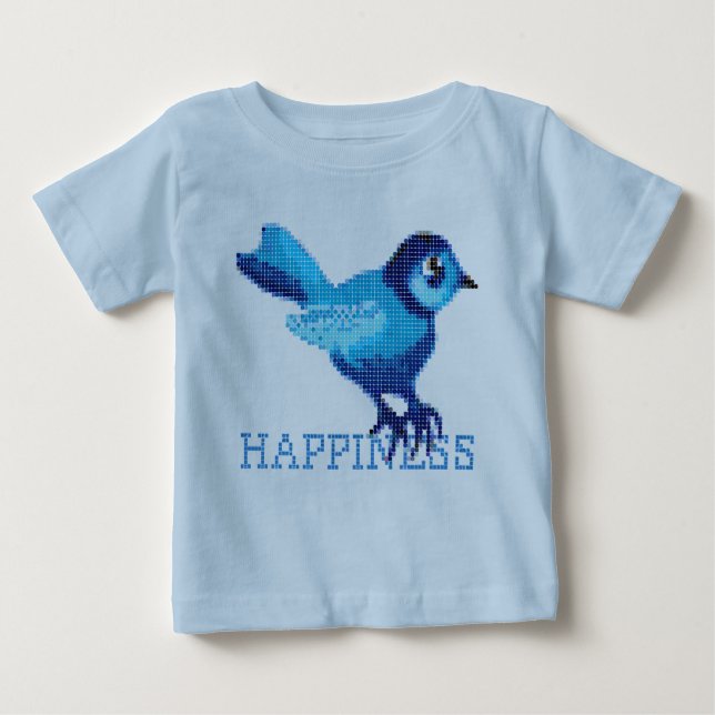 T-shirt Pour Bébé Bleu du bonheur (Devant)