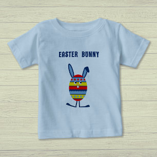 T-shirt Pour Bébé Bleu mignon oeuf de Pâques