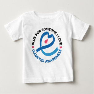 T-shirt Pour Bébé Bleu pour quelqu'un que j'aime – Sensibilisation a