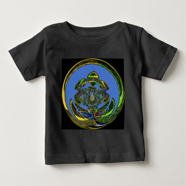 T-shirt Pour Bébé Bleu traditionnel (Devant)
