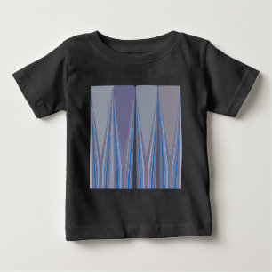 T-shirt Pour Bébé Bleu, violet, gris Chevron Art Imprimer