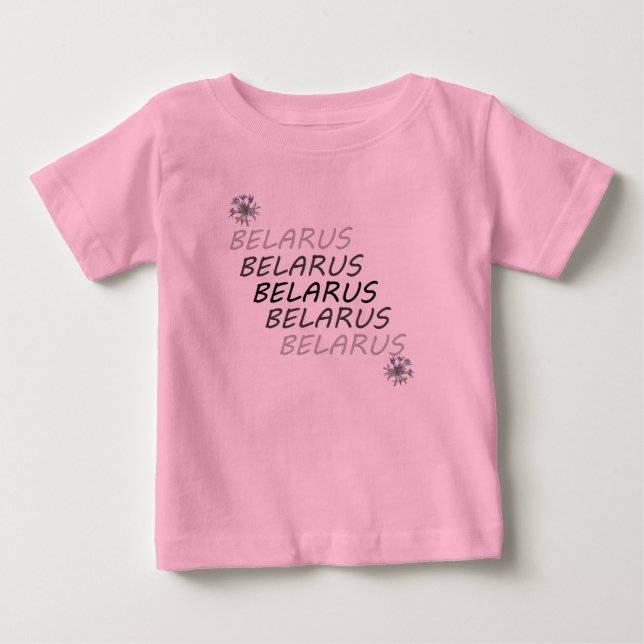 T-shirt Pour Bébé Bleuet National Biélorusse (Devant)