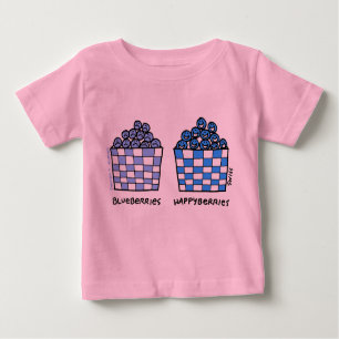 T-shirt Pour Bébé Bleuets marrants mignons Happyberries Bébé Outerwe