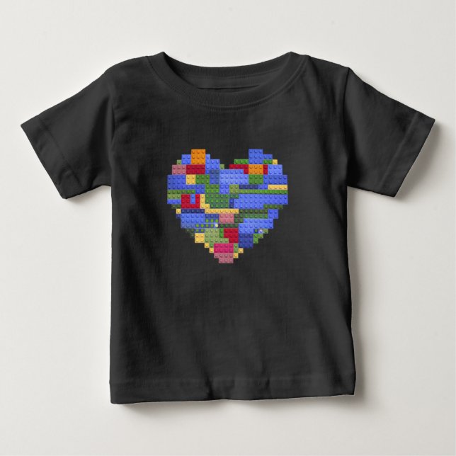 T-shirt Pour Bébé Bloc de constructeur maître Brique de construction (Devant)