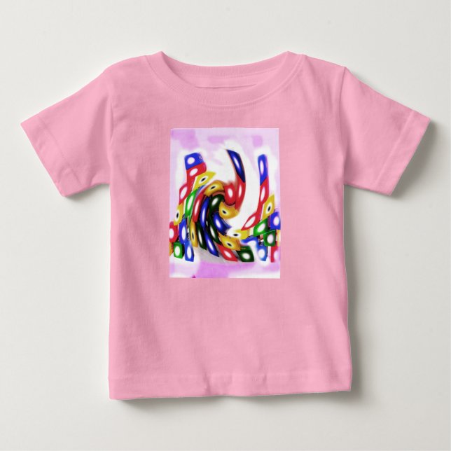 T-shirt Pour Bébé Blocage de la mode des blocs de jeu (Devant)
