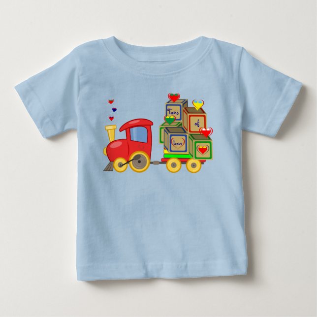 T-shirt Pour Bébé Blocs ABC - Camion Jouet (Devant)