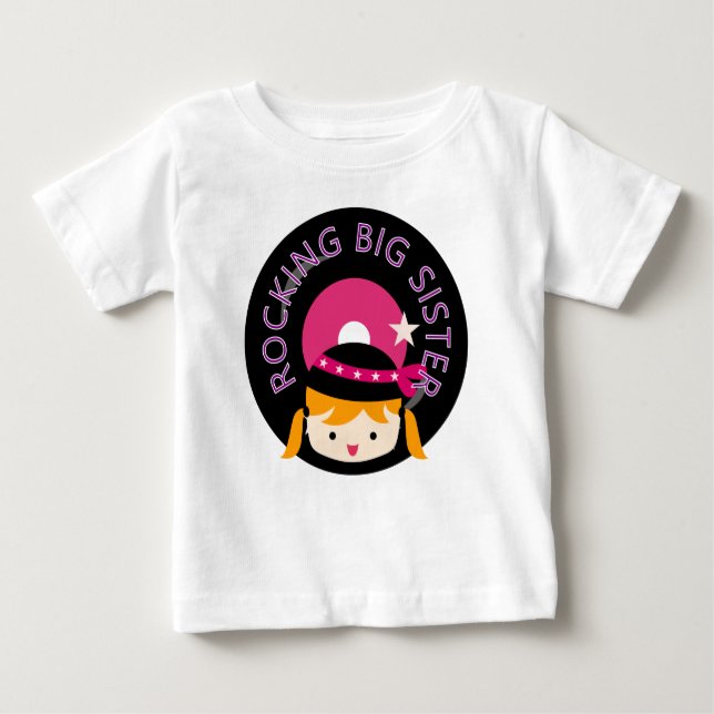 T-shirt Pour Bébé Blond Rocking Big Sister (Devant)