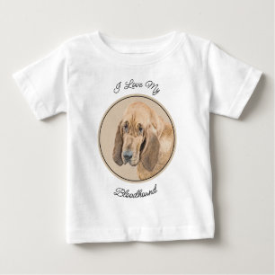 T-shirt Pour Bébé Bloodhound Peinture - Joli chien d'origine art
