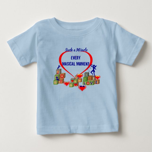 T-shirt Pour Bébé Bloques ABC - T-Shirt Miracle Bébé (Devant)