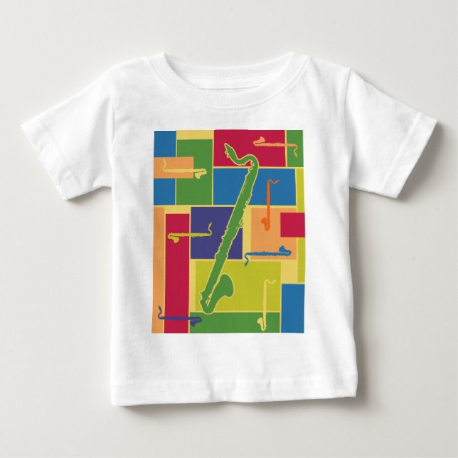 T-shirt Pour Bébé Bloques de couleur bébé manches longues (Devant)