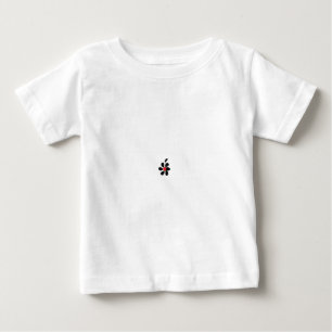 T-shirt Pour Bébé Blossom noir et rouge Art floral minimaliste
