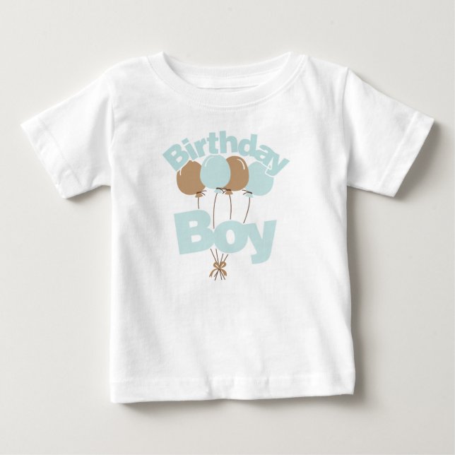 T-shirt Pour Bébé Blue Birthday Boy (Devant)