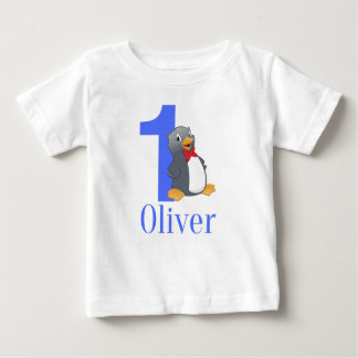 T-shirt Pour Bébé Blue Boys 1er Anniversaire - Oliver Anniversaire