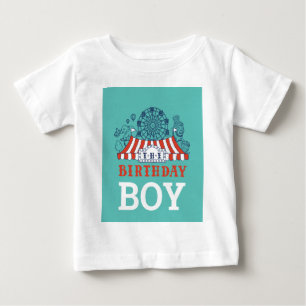 T-shirt Pour Bébé Blue Carnival Circus Baby Birthday Kids HouseParty