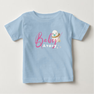 T-shirt Pour Bébé Blue Cute Baby Ghost Pacifier Scarf Boo