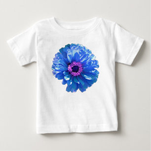 T-shirt Pour Bébé Blue Daisy, photo florale bleue