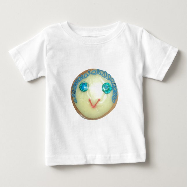T-shirt Pour Bébé Blue Hair Emoji Art Imprimer/Graphique (Devant)