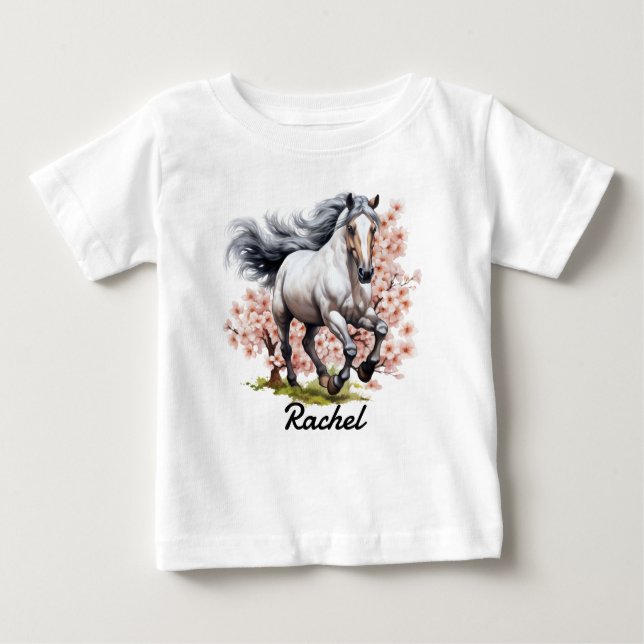 T-shirt Pour Bébé Blue Roan Rund Wild Horse (Devant)
