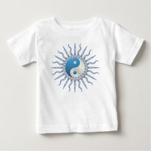 T-shirt Pour Bébé Blue Starburst Yin Yang