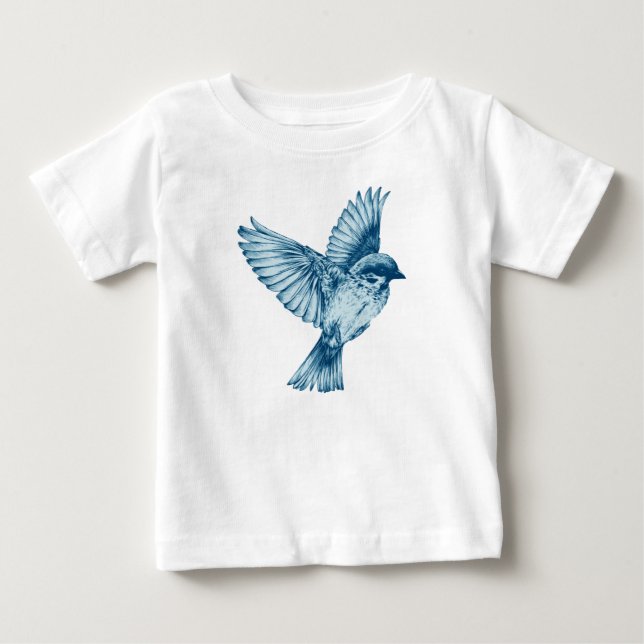 T-shirt Pour Bébé Bluebird (Devant)