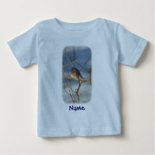 T-shirt Pour Bébé Bluebird Animal Votre nom Personnalisé