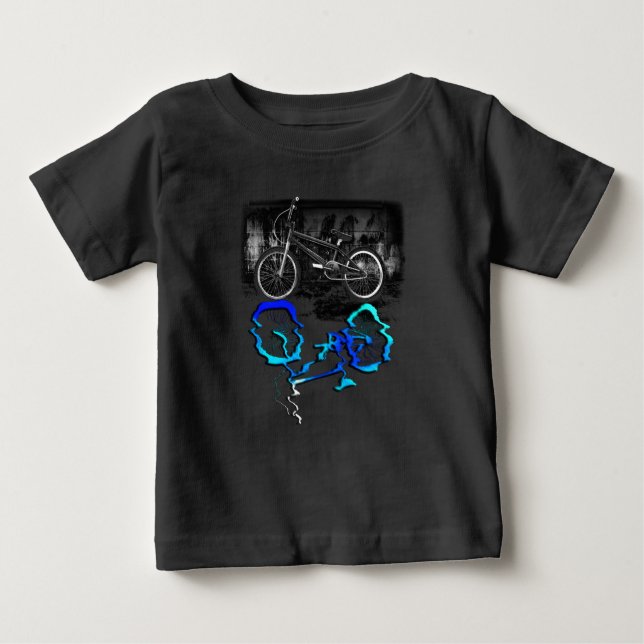 T-shirt Pour Bébé BMX Vélo Sport Réflexion couleur (Devant)