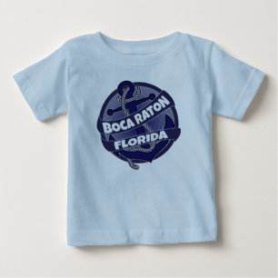T-shirt Pour Bébé Boca Raton Floride ancre tourbillon bébé rom tenue