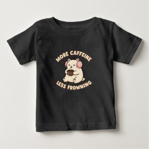 T-shirt Pour Bébé Body bébé chat mignon caféiné