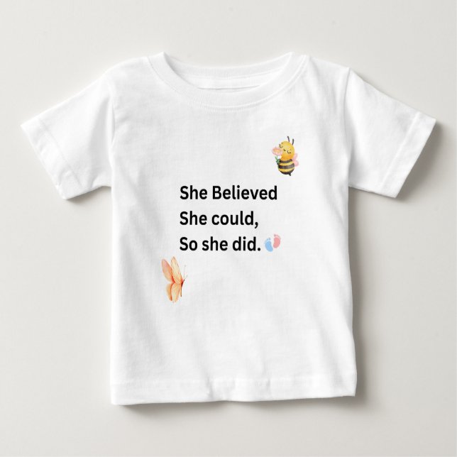 T-shirt Pour Bébé Body bébé inspirant - Citation motivante (Devant)