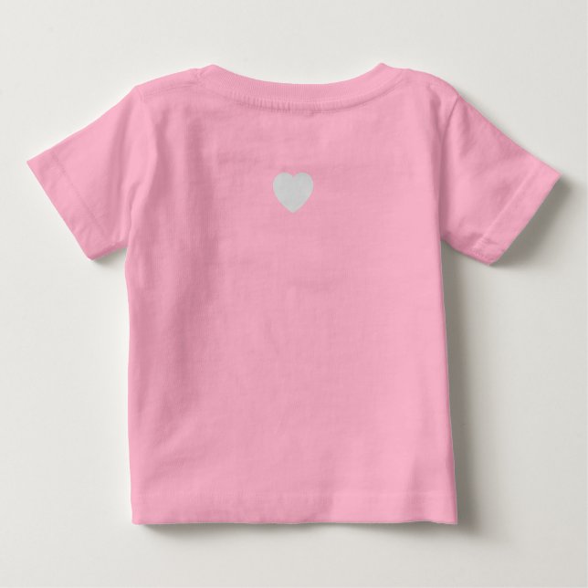T-shirt Pour Bébé Body bébé "pcog" rond avec écriture & cœur (Dos)