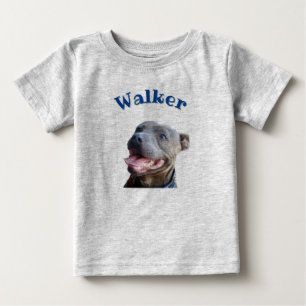T-shirt Pour Bébé Body bébé Walker nom avec Staffy Bull Terrier