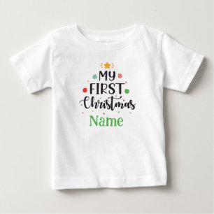 T-shirt Pour Bébé Body personnalisé Mon Premier Noël Bébé Mignon