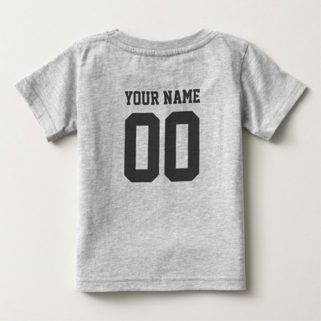 T-shirt Pour Bébé Body personnalisé Numéro de maillot de football po (Dos)